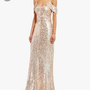 Cachet Gold Sequin‎ Gown Size 12